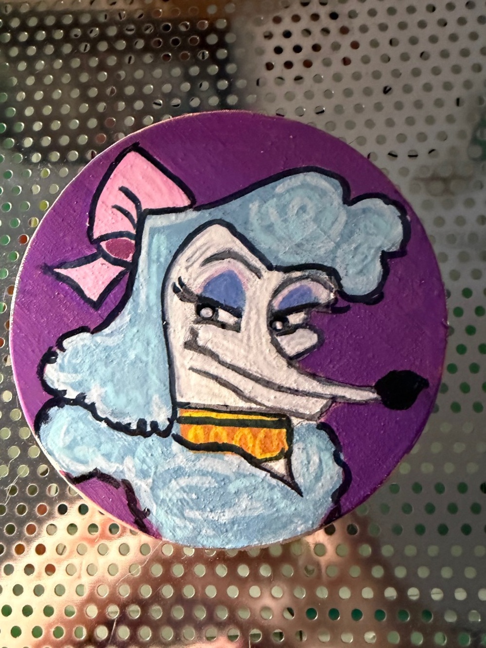 Custom hand painted coaster disney georgette